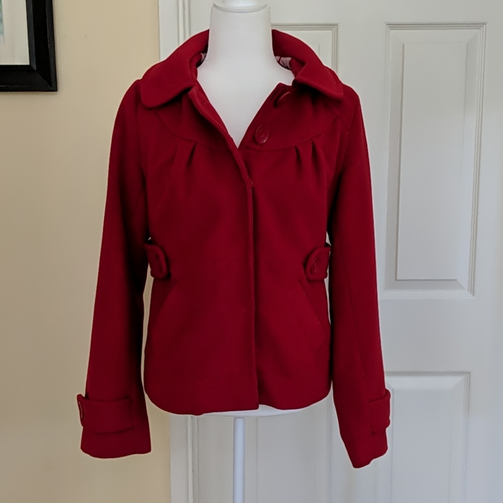 Red peacoat